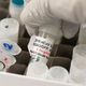 A Novavax scientist working with one of the company’s covid-19 vaccine candidates, in a photo taken in March 2020